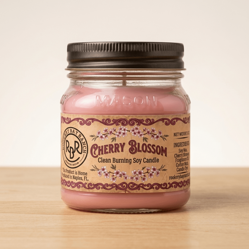 Cherry Blossom Soy Candle | 8oz - Rookery Bay Ranch