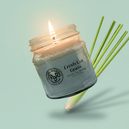 Fresh Cut Grass Soy Candle - Rookery Bay Ranch Candles and Soaps