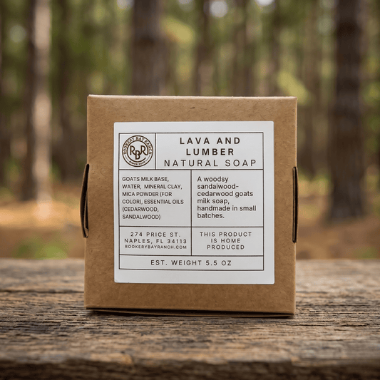 Lava & Lumber - Goats Milk Sandalwood Cedarwood Soap | 5.5oz - Rookery Bay Ranch