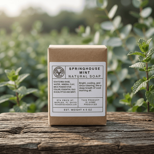 Springhouse Mint Natural Soap | 4.5oz - Rookery Bay Ranch