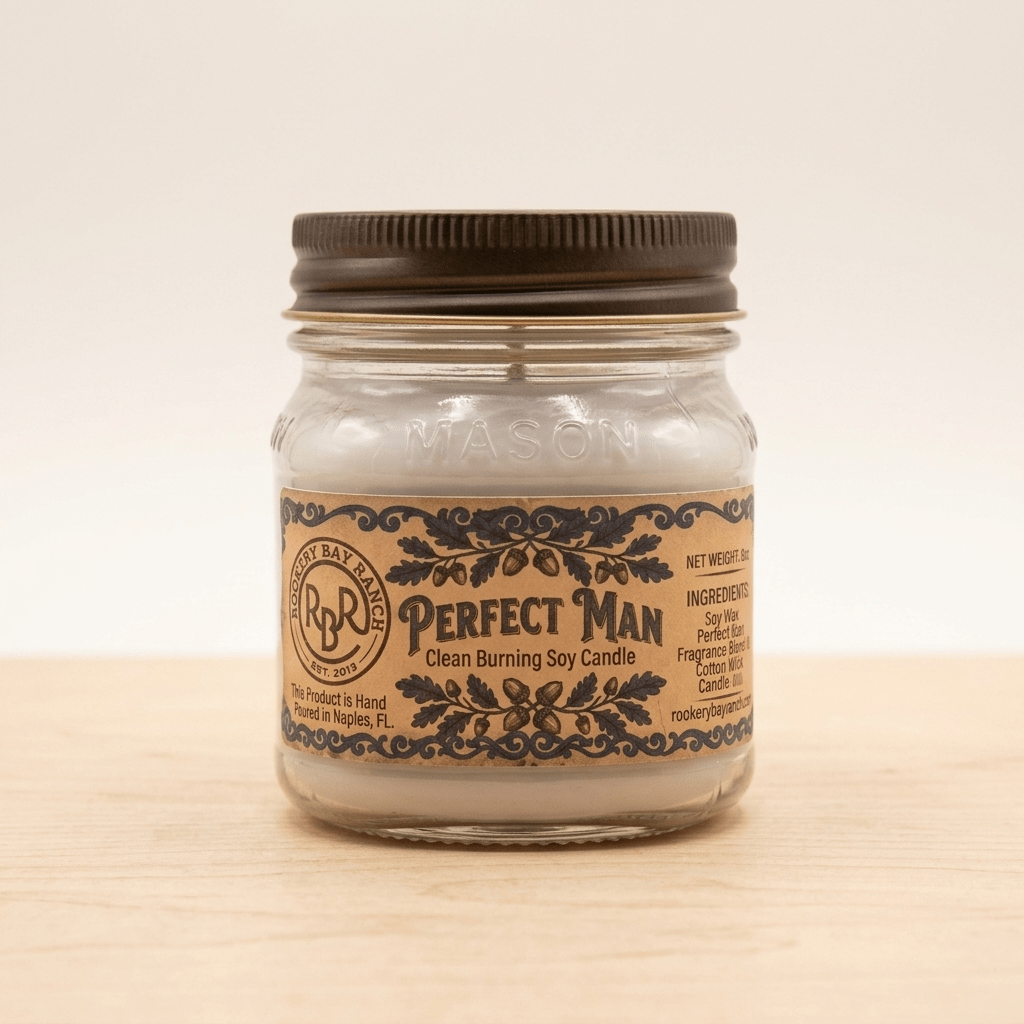 The Perfect Man Soy Candle | 8oz - Rookery Bay Ranch