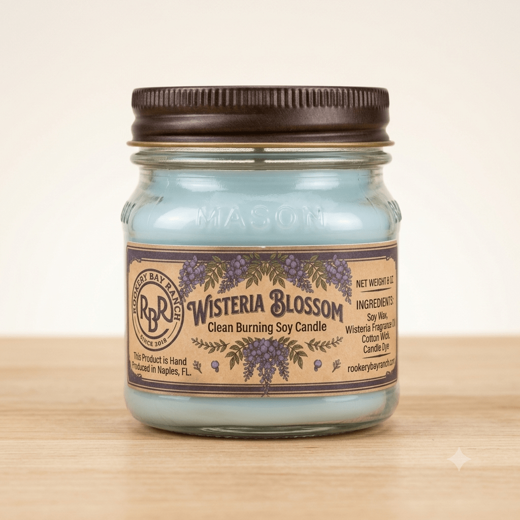 Wisteria Blossom Soy Candle | 8oz - Rookery Bay Ranch