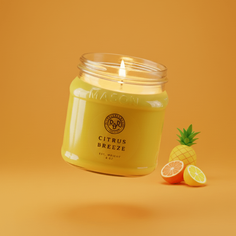 Citrus Breeze Soy Candle | 8oz - Rookery Bay Ranch Candles and Soaps
