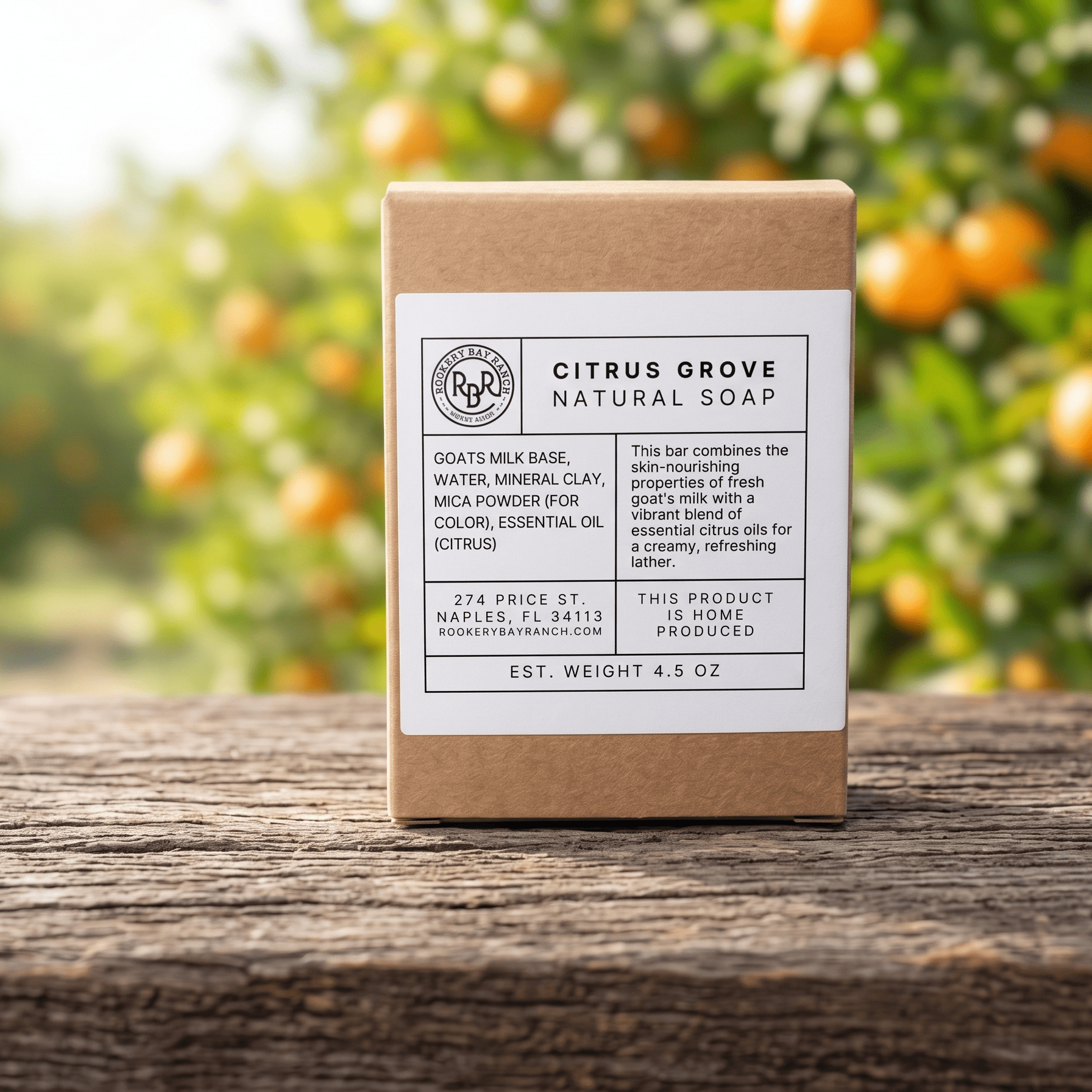 Citrus Grove Goat Milk Soap | 4.5oz - Rookery Bay Ranch