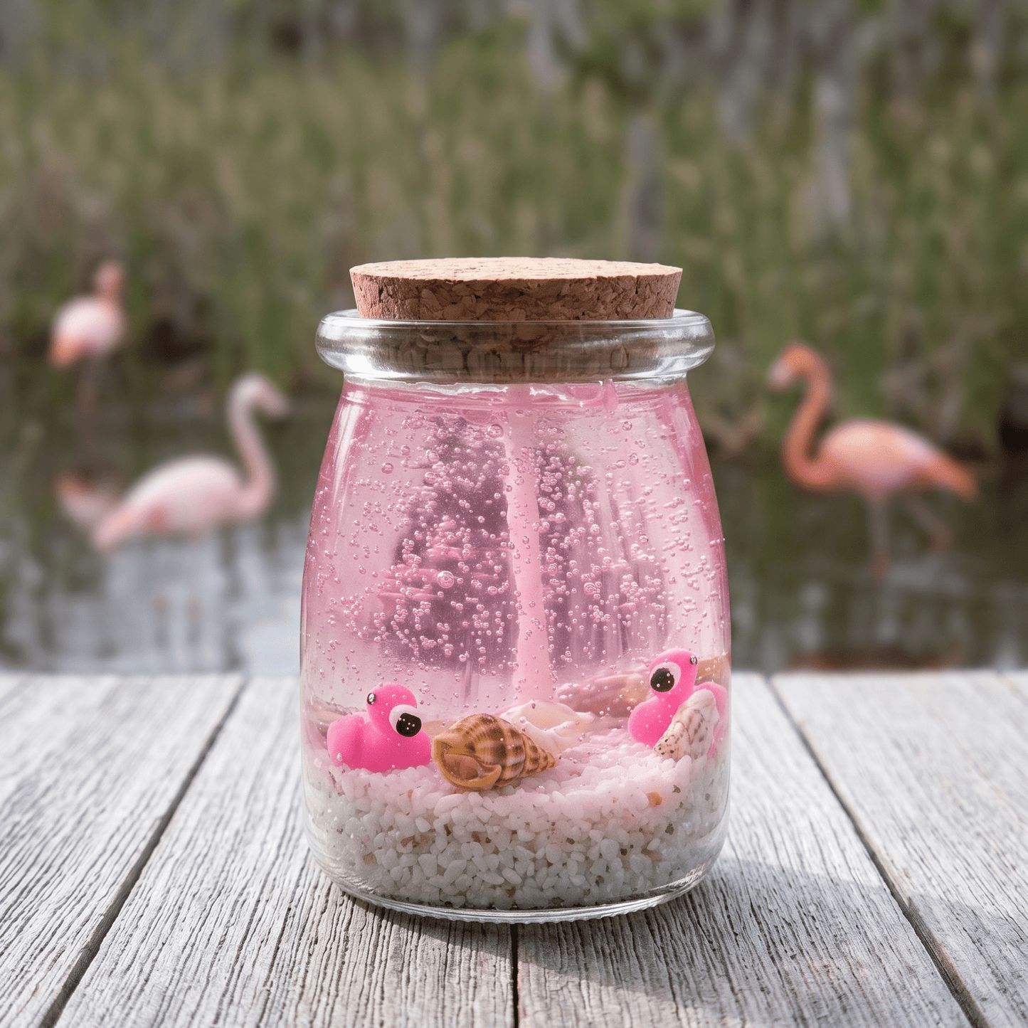 Flamingo Fantasy Bottle Candle | 6oz - Rookery Bay Ranch