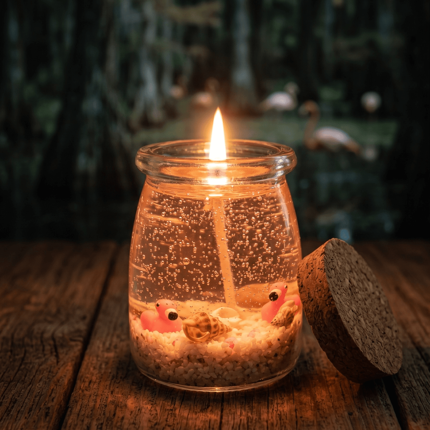 Flamingo Fantasy Bottle Candle | 6oz - Rookery Bay Ranch
