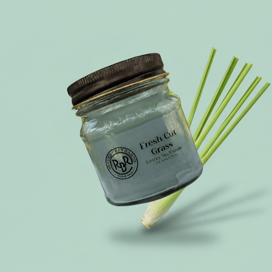 Fresh Cut Grass Soy Candle - Rookery Bay Ranch Candles and Soaps