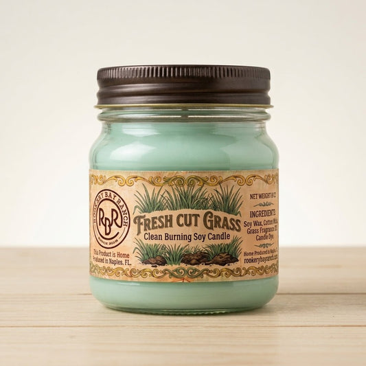 Fresh Cut Grass Soy Candle | 8oz - Rookery Bay Ranch