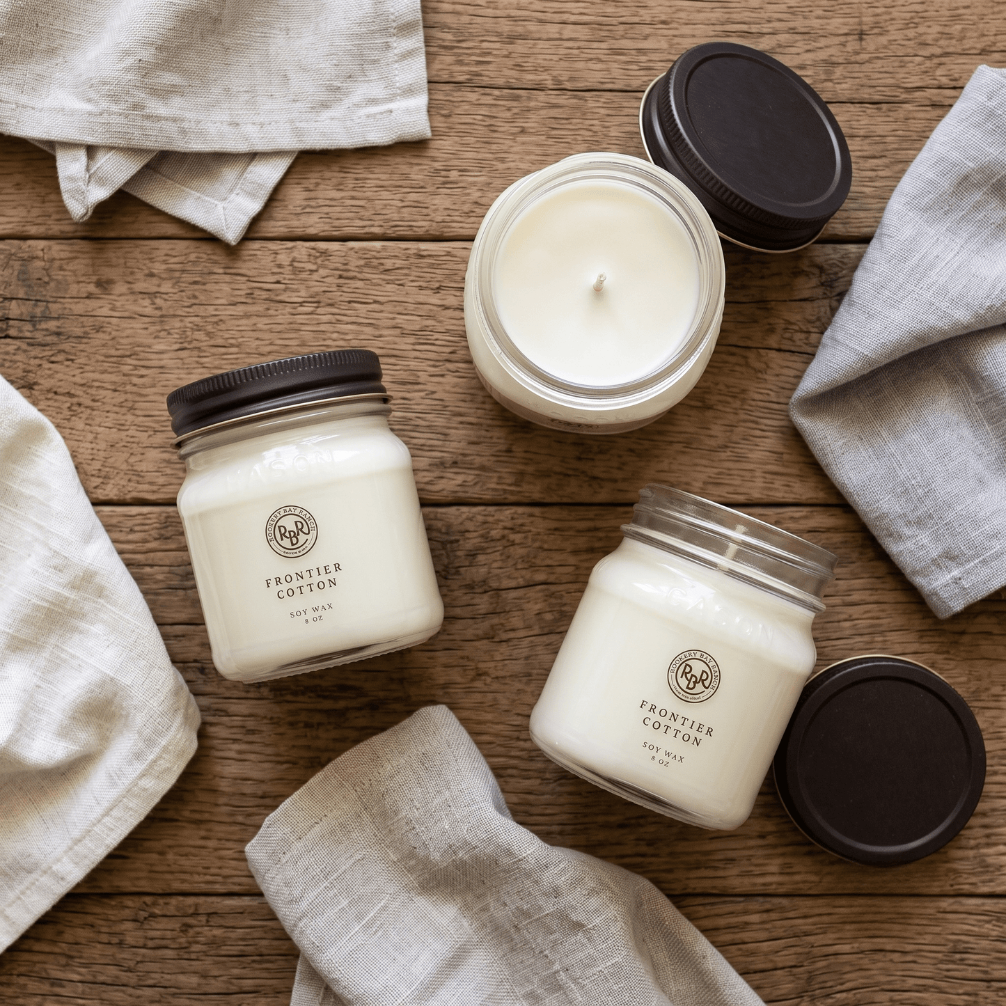 Frontier Cotton Luxury Soy Candle | 8oz - Rookery Bay Ranch