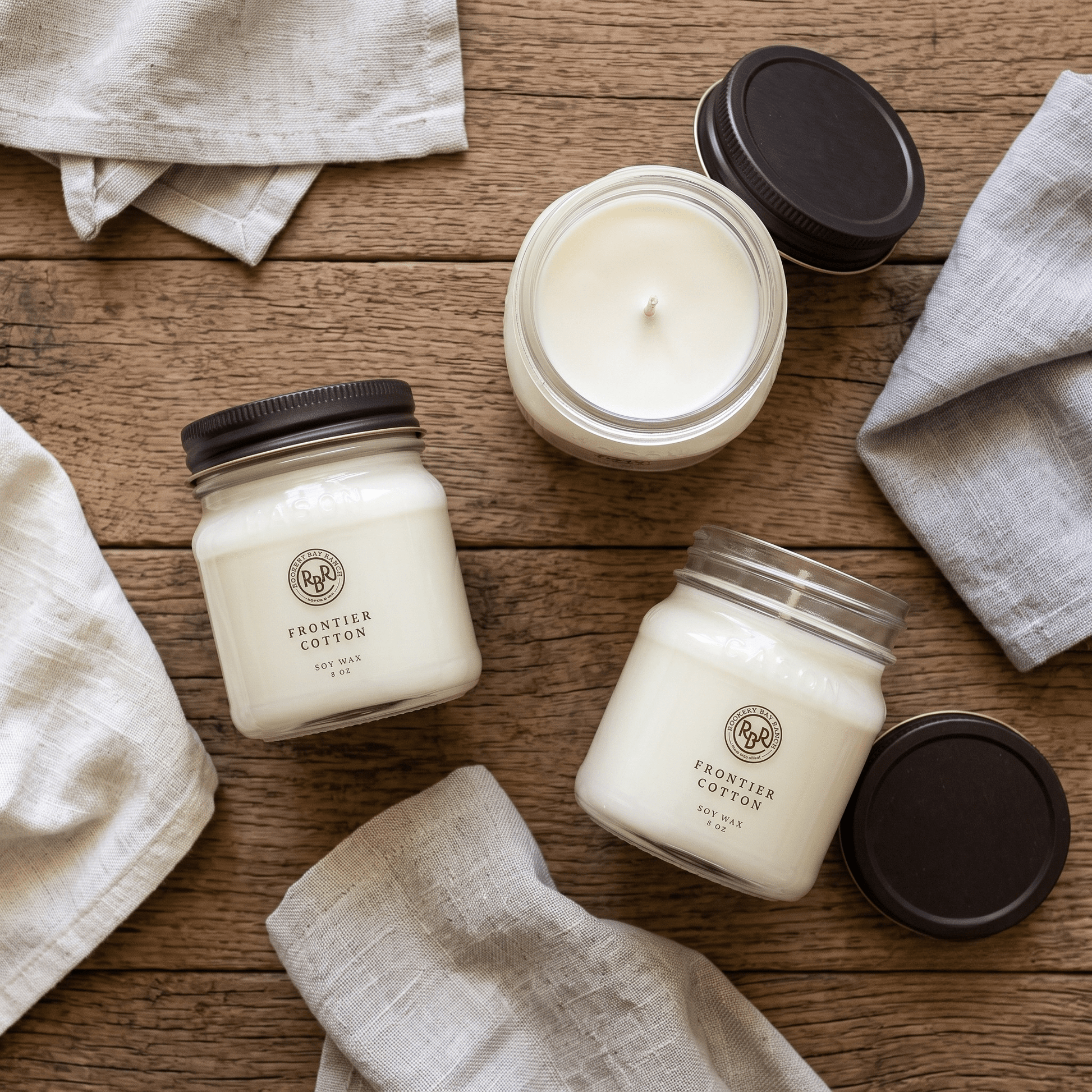 Frontier Cotton Luxury Soy Candle | 8oz - Rookery Bay Ranch