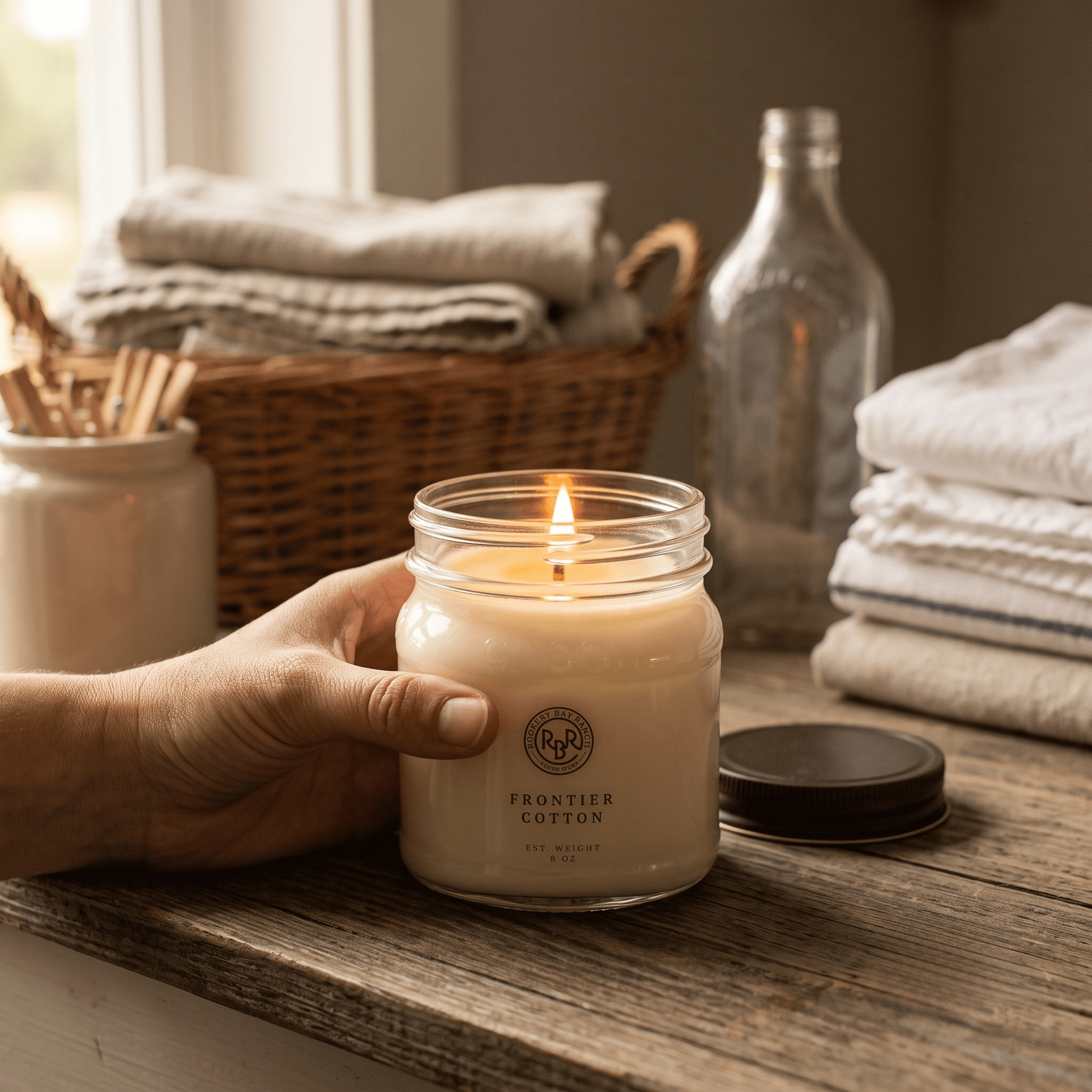 Frontier Cotton Luxury Soy Candle | 8oz - Rookery Bay Ranch