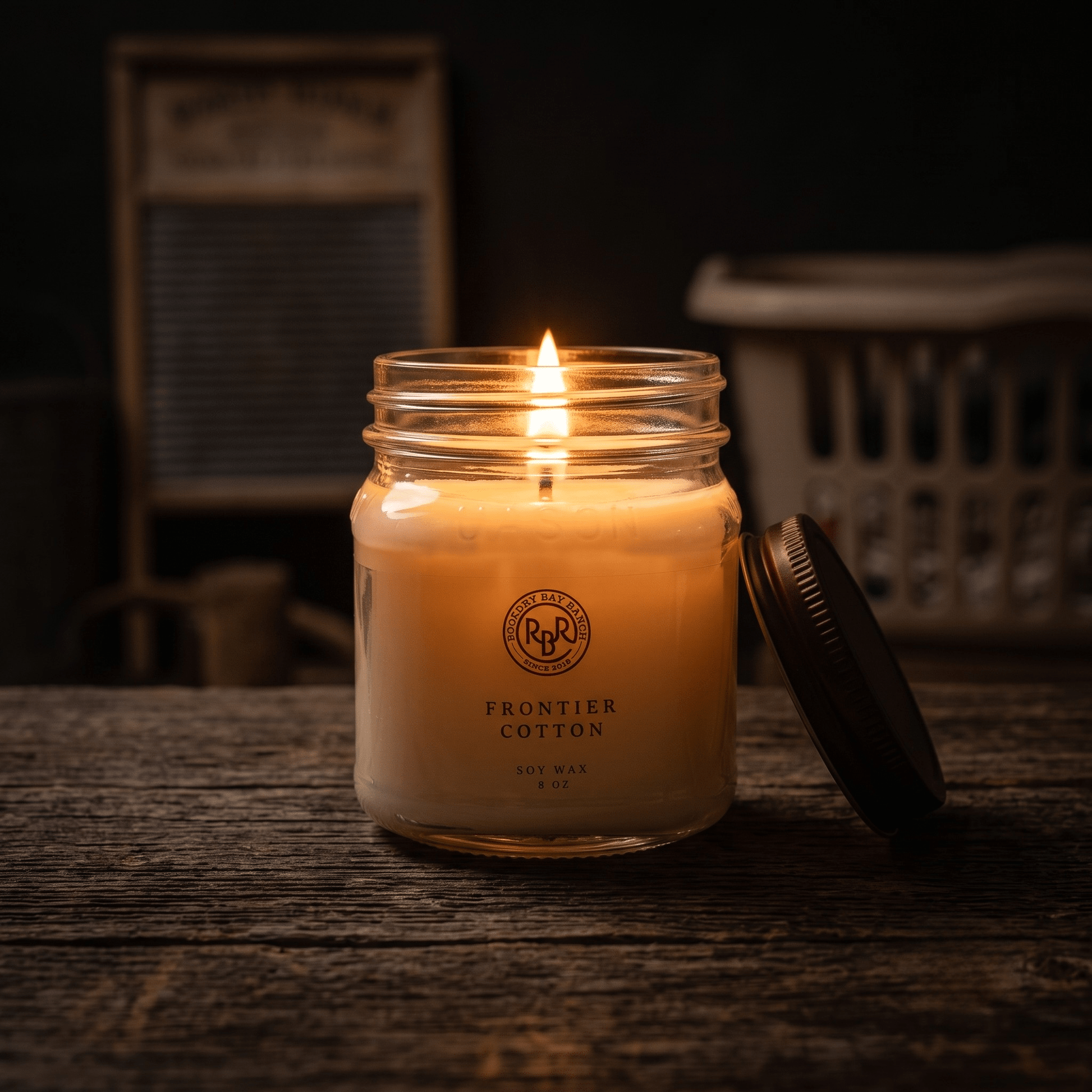 Frontier Cotton Luxury Soy Candle | 8oz - Rookery Bay Ranch