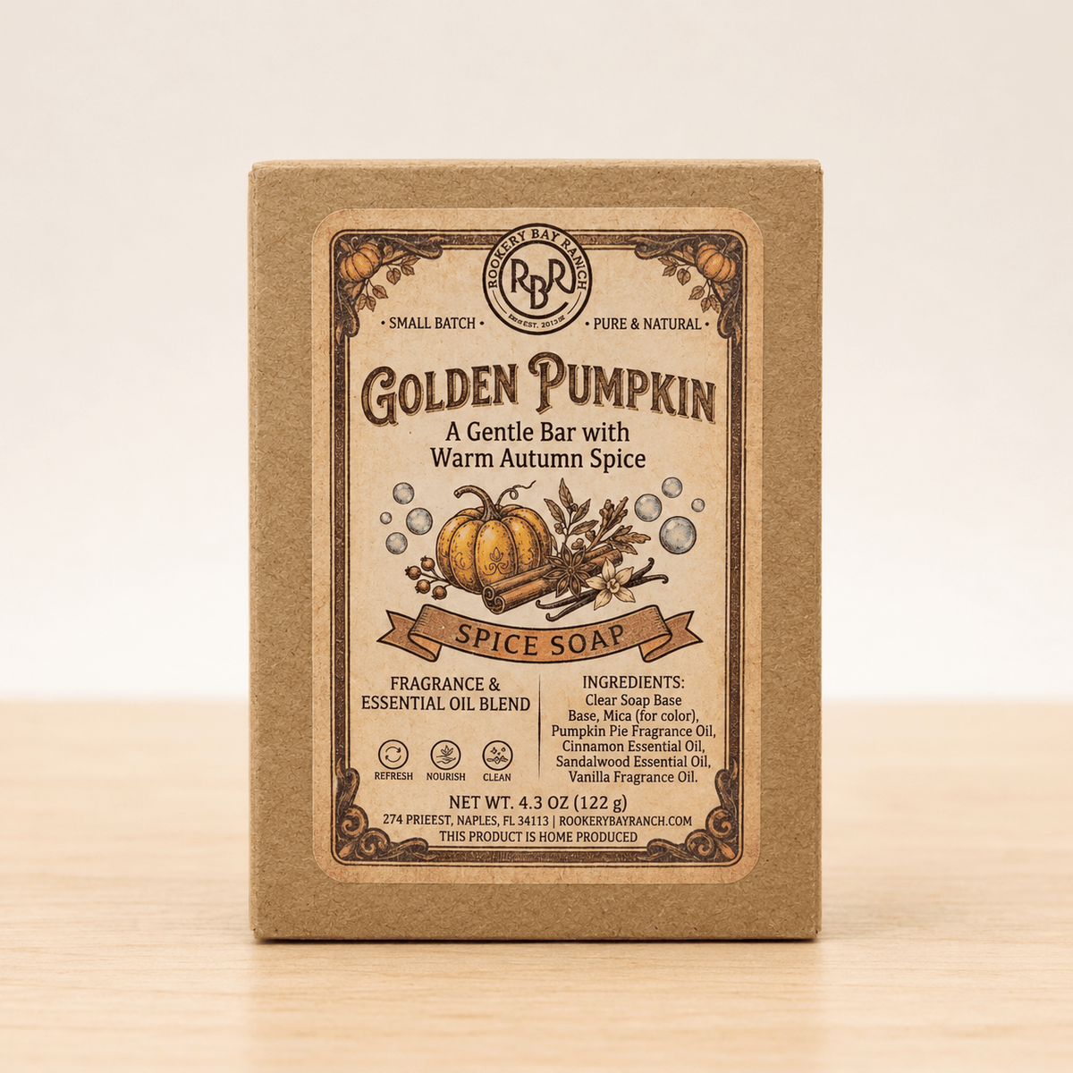 Golden Pumpkin Shimmer Soap | 4.25oz - Rookery Bay Ranch