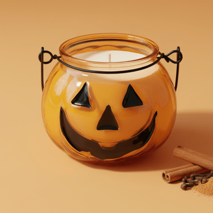 Jack - o' - Lantern Pumpkin Spice Soy Candle - Rookery Bay Ranch Candles and Soaps