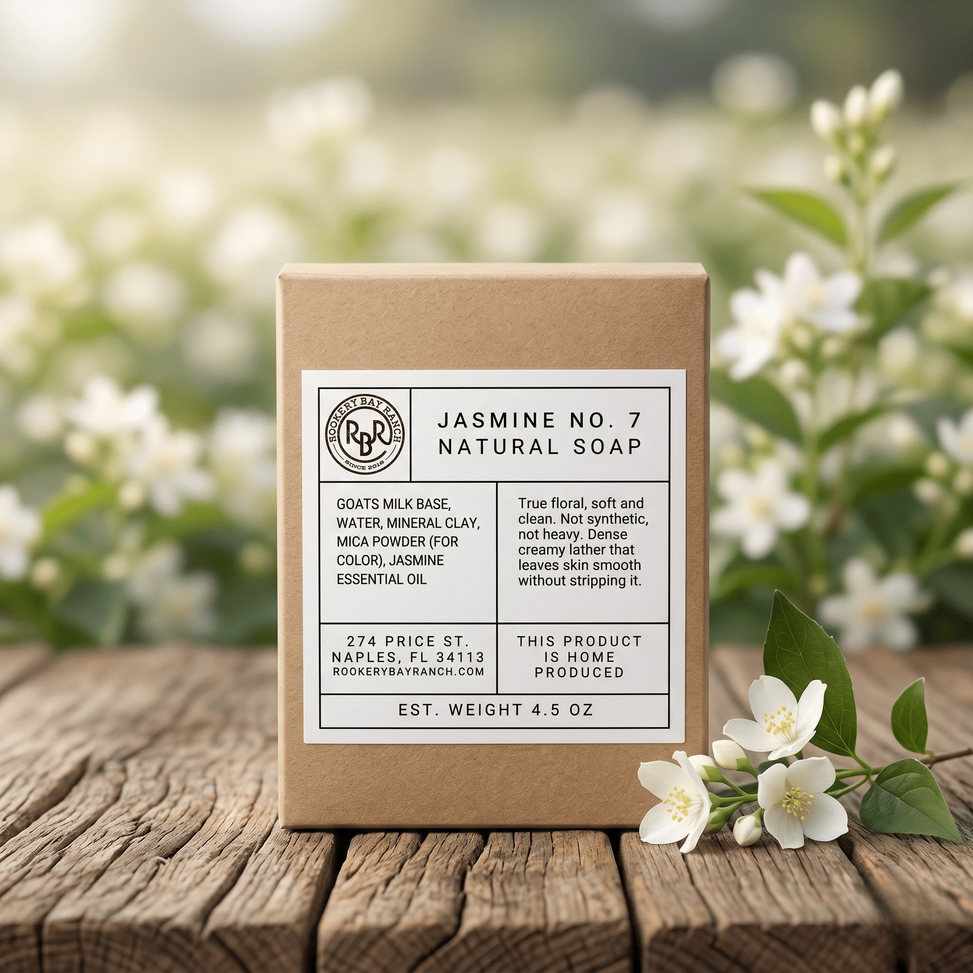 Jasmine No. 7 Goat’s Milk Soap | 4.5oz - Rookery Bay Ranch