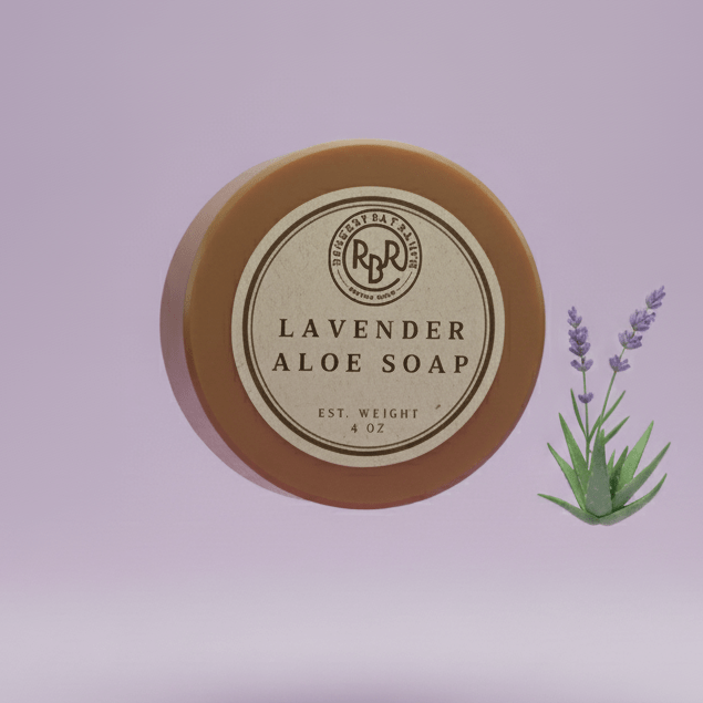 Lavender and Aloe Beauty Natural Soap - Gentle Cleansing Bar - Rookery Bay Ranch Candles and Soaps
