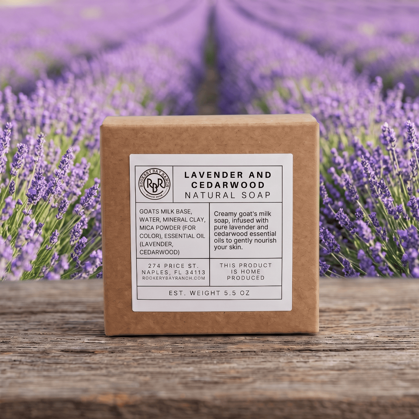 Lavender & Cedarwood Natural Soap | 5.5oz - Rookery Bay Ranch