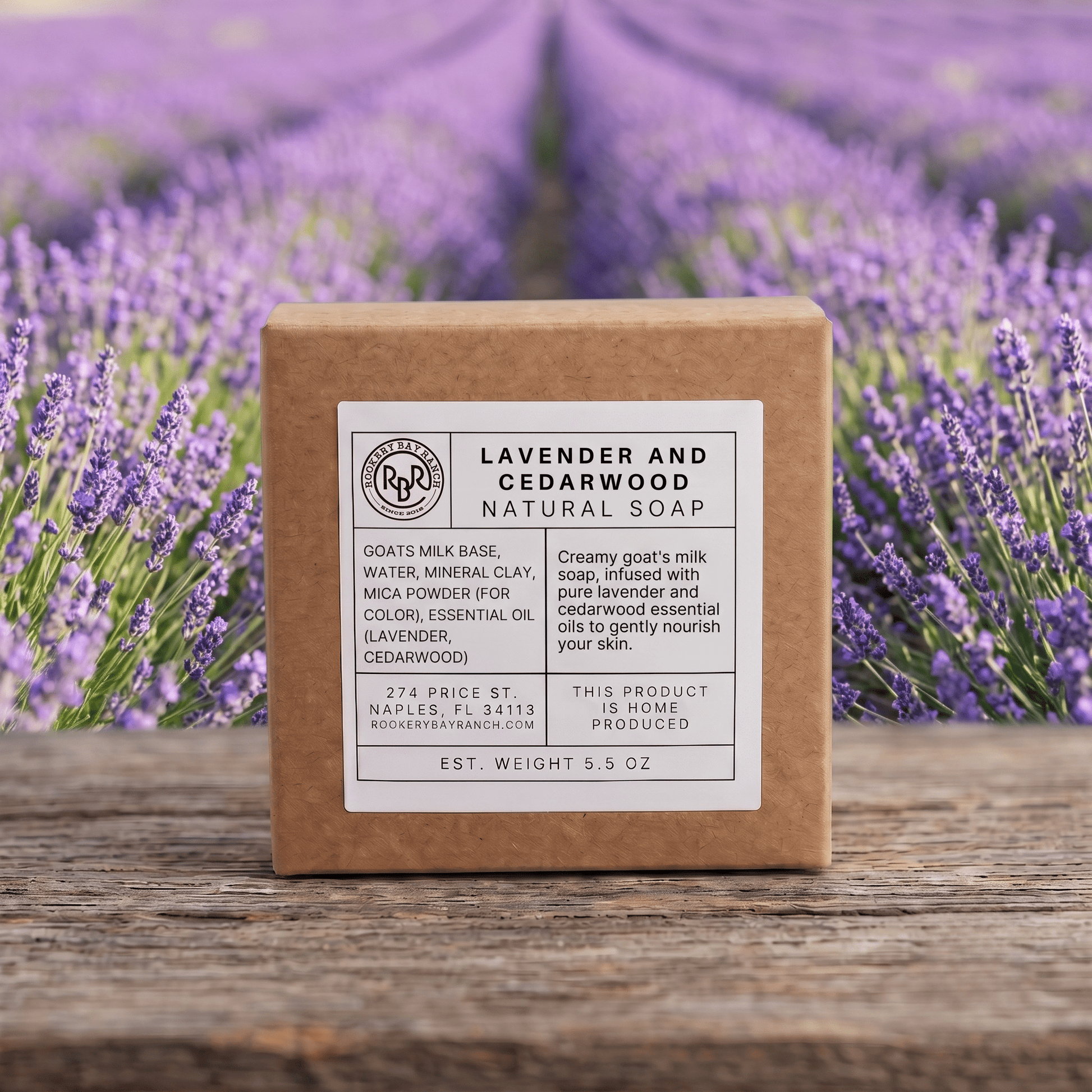 Lavender & Cedarwood Natural Soap | 5.5oz - Rookery Bay Ranch