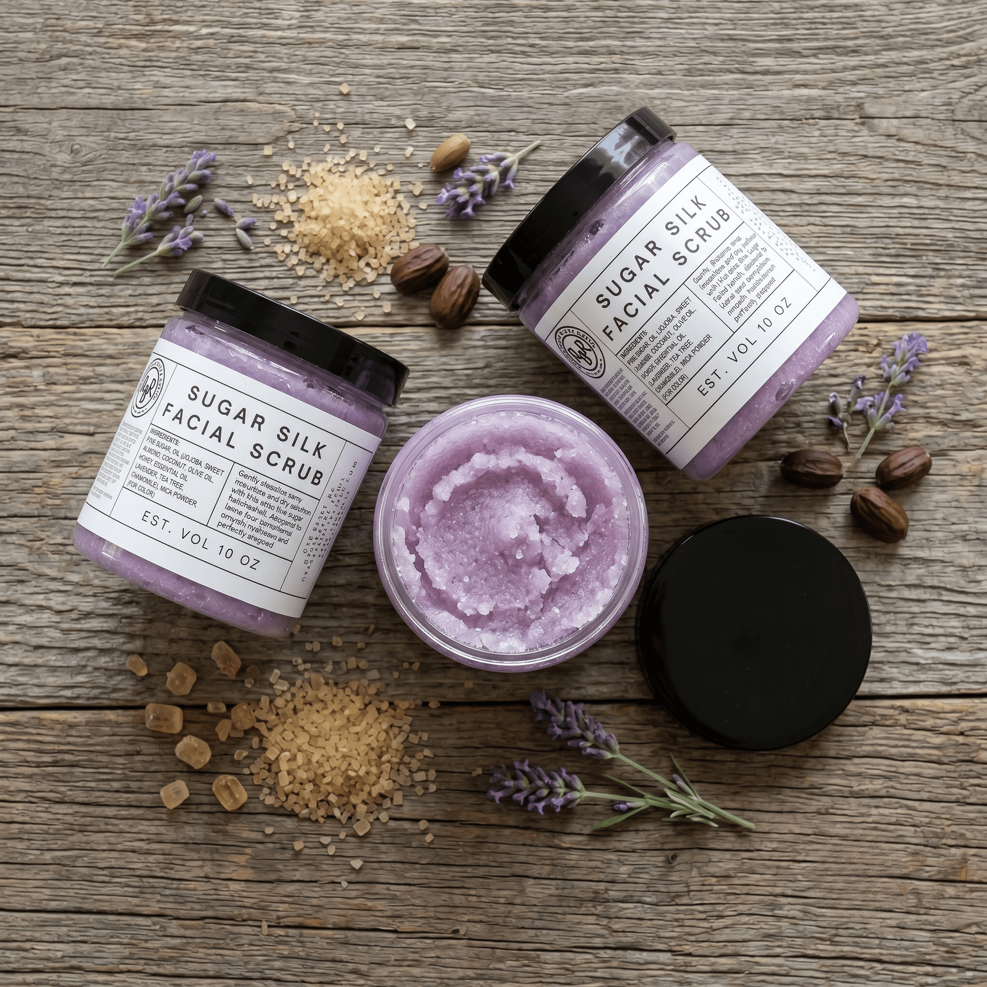 Lavender & Sugar Face Scrub - Gentle Exfoliating Scrub | 10oz - Rookery Bay Ranch
