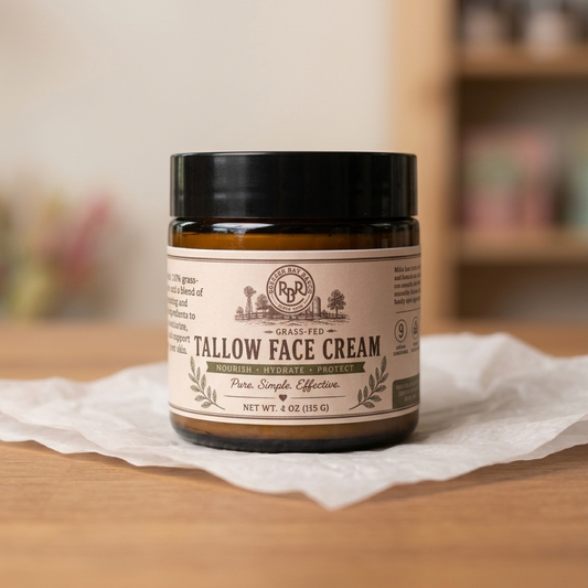 Rookery Bay Ranch tallow face cream, 4 oz jar
