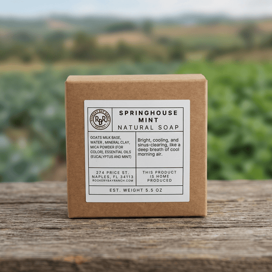 Springhouse Mint Natural Soap | 5.5oz - Rookery Bay Ranch