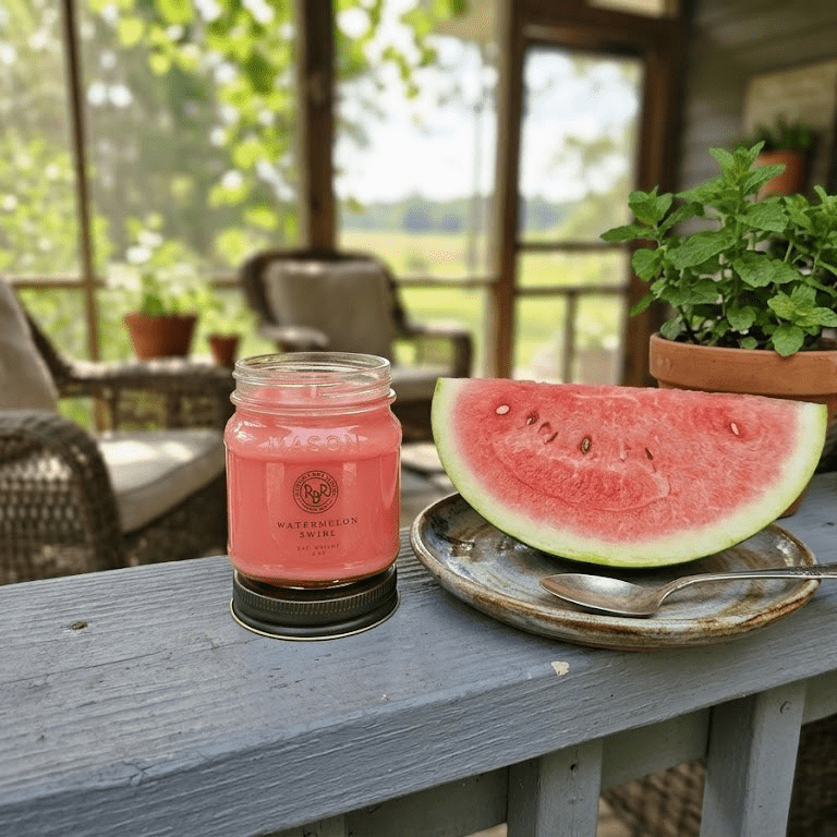 Watermelon Swirl Soy Candle | 8oz - Rookery Bay Ranch