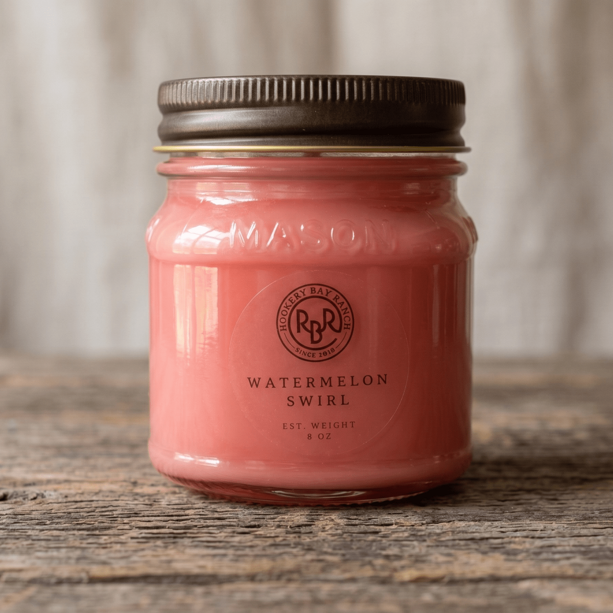 Watermelon Swirl Soy Candle | 8oz - Rookery Bay Ranch