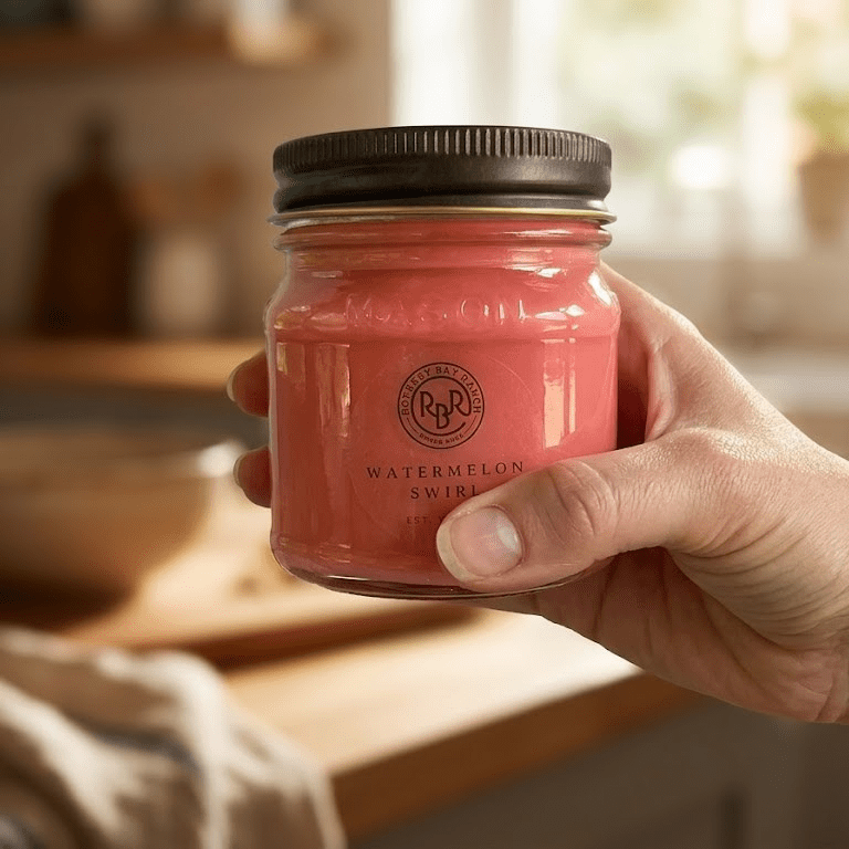 Watermelon Swirl Soy Candle | 8oz - Rookery Bay Ranch