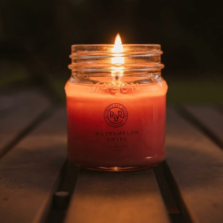 Watermelon Swirl Soy Candle | 8oz - Rookery Bay Ranch