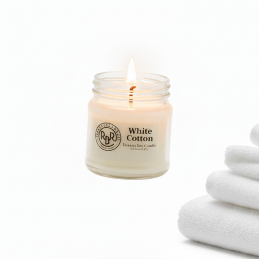 White Cotton Luxury Soy Candle - Rookery Bay Ranch Candles and Soaps